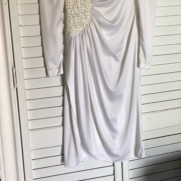 Vintage Formal Polyester Sequined Dress Small - Picture 4 of 6